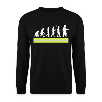 Firefighter Tshirt Firefighter Firefighter 112 - Unisex Sweatshirt - black - Front - Alina (178cm) & Michal (187cm)