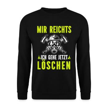 Firefighter Tshirt Firefighter Firefighter 112 - Unisex Sweatshirt - black - Front - Alina (178cm) & Michal (187cm)