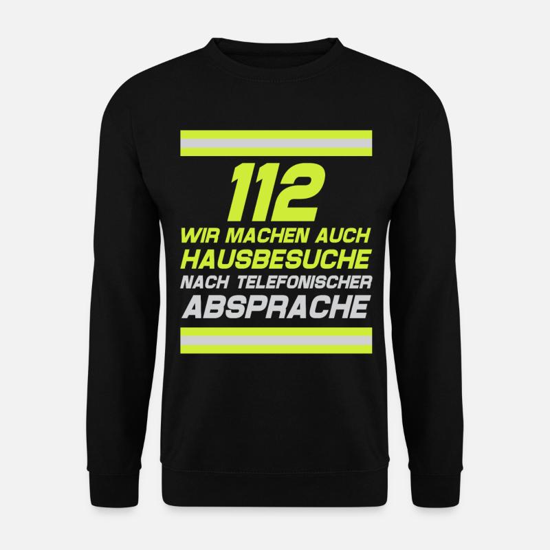 Firefighter Tshirt Firefighter Firefighter 112 - Unisex Sweatshirt - black