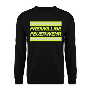 Firefighter Tshirt Firefighter Firefighter 112 - Unisex Sweatshirt - black - Front - Alina (178cm) & Michal (187cm)