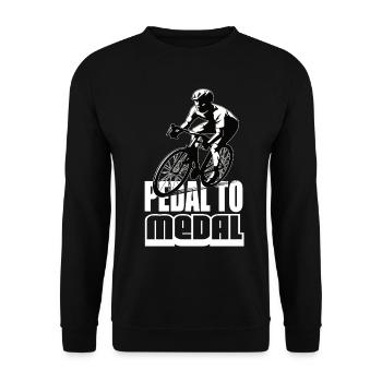 Pedal To Medal Road Bike Road Bike Road Bikes Road Bike - Unisex Sweatshirt - black - Front - Alina (178cm) & Michal (187cm)