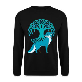 renard, renards, nature, conte de fées, forêt, nature, arbre - Sweat-shirt Unisexe - noir - Devant - Alina (178cm) & Michal (187cm)