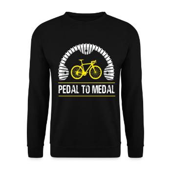 Pedal To Medal Road Bike Road Bike Road Bikes Road Bike - Unisex Sweatshirt - black - Front - Alina (178cm) & Michal (187cm)