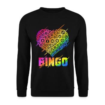 Bingo Player Heart Bingo - Unisex Pullover - Schwarz - Vorne - Alina (178cm) & Michal (187cm)