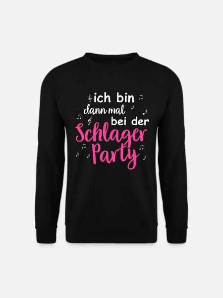 Schlager Tshirt Damen Schlagerparty Kostüm Party - Unisex Pullover - Schwarz