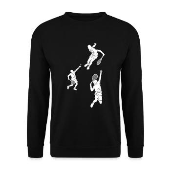 Silhouettes de joueur de squash Joueur de squash - Sweat-shirt Unisexe - noir - Devant - Alina (178cm) & Michal (187cm)