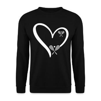 Squash Heart Raquettes de squash Joueur de squash - Sweat-shirt Unisexe - noir - Devant - Alina (178cm) & Michal (187cm)