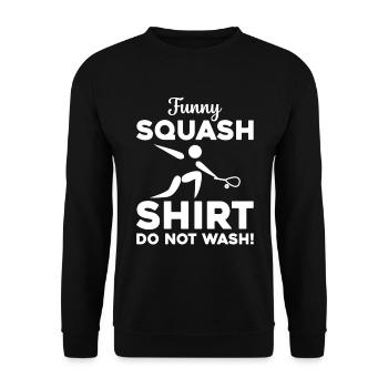 Chemise Funny Squash Ne pas laver - Funny Squash - Sweat-shirt Unisexe - noir - Devant - Alina (178cm) & Michal (187cm)