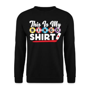 Joueur de bingo C’est mon bingo - Sweat-shirt Unisexe - noir - Devant - Alina (178cm) & Michal (187cm)