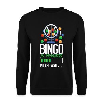 Bingo Player Bingo In Progress - Unisex Sweatshirt - black - Front - Alina (178cm) & Michal (187cm)