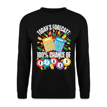 Bingo Player Today's Forecast: - Unisex Pullover - Schwarz - Vorne - Alina (178cm) & Michal (187cm)