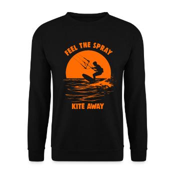 Kitesurf Sentez le cerf-volant s’éloigner - Sweat-shirt Unisexe - noir - Devant - Alina (178cm) & Michal (187cm)