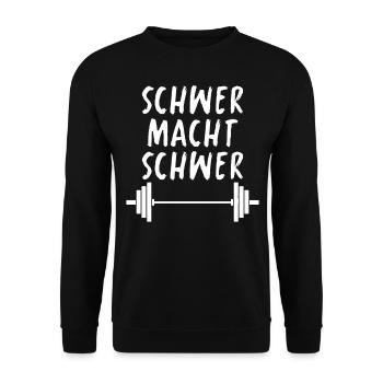 Gym Tshirt Lustig Fitness Workout Fitnessstudio - Unisex Pullover - Schwarz - Vorne - Alina (178cm) & Michal (187cm)