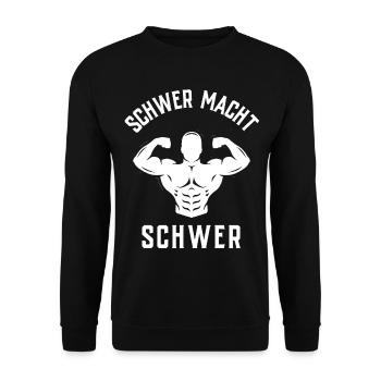 Gym Tshirt Lustig Fitness Workout Fitnessstudio - Unisex Pullover - Schwarz - Vorne - Alina (178cm) & Michal (187cm)