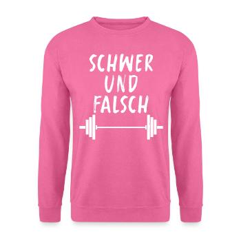 T-shirt de gymnastique drôle de remise en forme Gym d’entraînement - Sweat-shirt Unisexe - rose - Devant