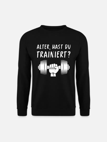 Gym Tshirt Lustig Fitness Workout Fitnessstudio - Unisex Pullover - Schwarz