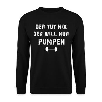 Gym Tshirt Funny Fitness Workout Gym - Unisex Sweatshirt - black - Front - Alina (178cm) & Michal (187cm)