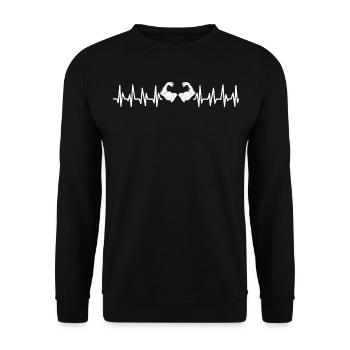 T-shirt de gymnastique drôle de remise en forme Gym d’entraînement - Sweat-shirt Unisexe - noir - Devant - Alina (178cm) & Michal (187cm)