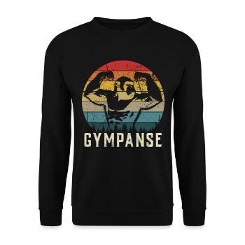 Tshirt de gymnastique drôle fitness entraînement gym - Sweat-shirt Unisexe - noir - Devant - Alina (178cm) & Michal (187cm)