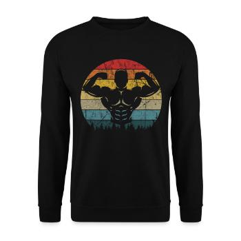Gym Tshirt Lustig Fitness Workout Fitnessstudio - Unisex Pullover - Schwarz - Vorne - Alina (178cm) & Michal (187cm)