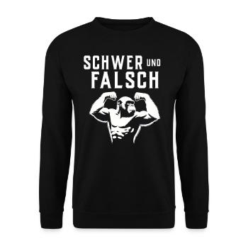 Gym Tshirt Lustig Fitness Workout Fitnessstudio - Unisex Pullover - Schwarz - Vorne - Alina (178cm) & Michal (187cm)
