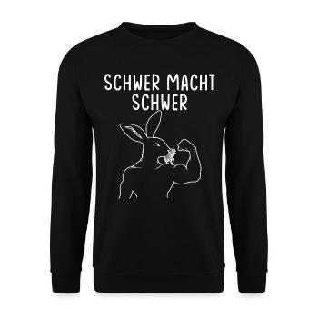 Gym Tshirt Funny Fitness Workout Gym - Unisex Sweatshirt - black - Front - Alina (178cm) & Michal (187cm)