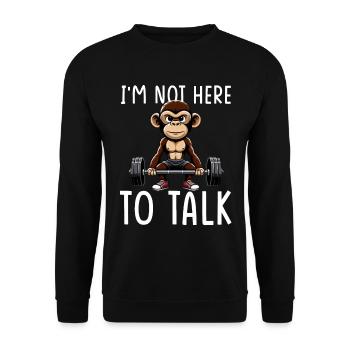 Gym Tshirt Lustig Fitness Workout Fitnessstudio - Unisex Pullover - Schwarz - Vorne - Alina (178cm) & Michal (187cm)
