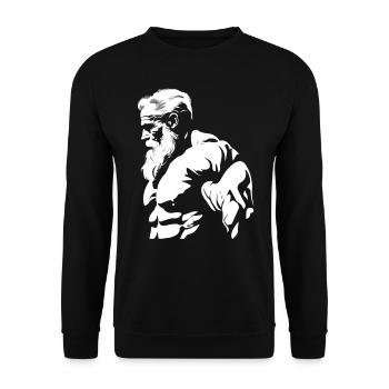 Gym Tshirt Funny Fitness Workout Gym - Unisex Sweatshirt - black - Front - Alina (178cm) & Michal (187cm)