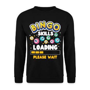 Bingo Player Bingo Skills Loading - Unisex Sweatshirt - black - Front - Alina (178cm) & Michal (187cm)