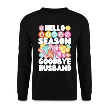 Bingo Player Husband Wife Hello - Unisex Sweatshirt - black - Front - Alina (178cm) & Michal (187cm)
