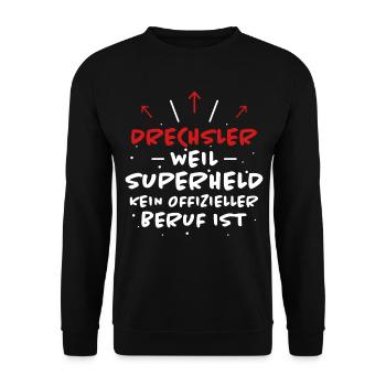 Drechsler Spruch Job Lustiges Drechsler Geschenk - Unisex Pullover - Schwarz - Vorne - Alina (178cm) & Michal (187cm)