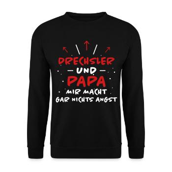 Drechsler Spruch Job Lustiges Drechsler Geschenk - Unisex Pullover - Schwarz - Vorne - Alina (178cm) & Michal (187cm)