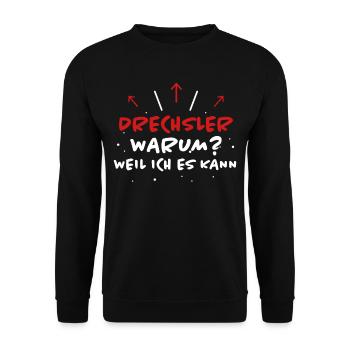 Drechsler Spruch Job Lustiges Drechsler Geschenk - Unisex Pullover - Schwarz - Vorne - Alina (178cm) & Michal (187cm)