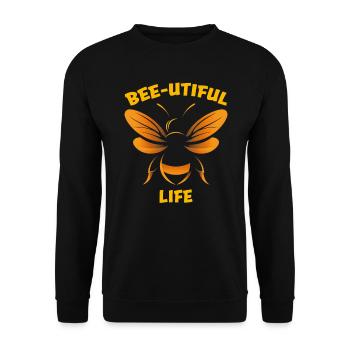 Bee Lovers Beekeepers Naturefriends Beekeepers - Unisex Sweatshirt - black - Front - Alina (178cm) & Michal (187cm)