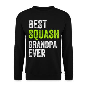 Best Squash Grandpa Ever - Grandpa Squash Player - Unisex Pullover - Schwarz - Vorne - Alina (178cm) & Michal (187cm)