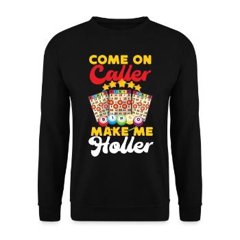 Bingo Player Come On Caller Make - Unisex Sweatshirt - black - Front - Alina (178cm) & Michal (187cm)