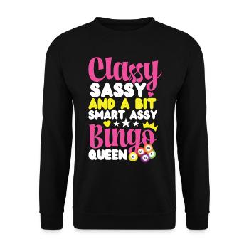 Bingo Player Classy Sassy And A - Unisex Pullover - Schwarz - Vorne - Alina (178cm) & Michal (187cm)