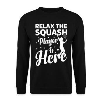 Détendez-vous Le joueur de squash est là - Squash Player Sq - Sweat-shirt Unisexe - noir - Devant - Alina (178cm) & Michal (187cm)