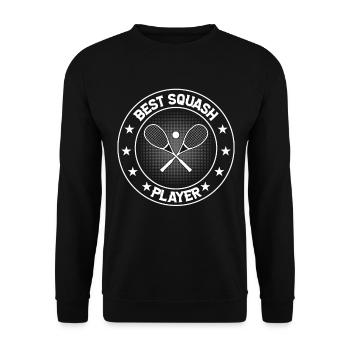 Jeu de squash - Meilleur joueur de squash - Sweat-shirt Unisexe - noir - Devant - Alina (178cm) & Michal (187cm)
