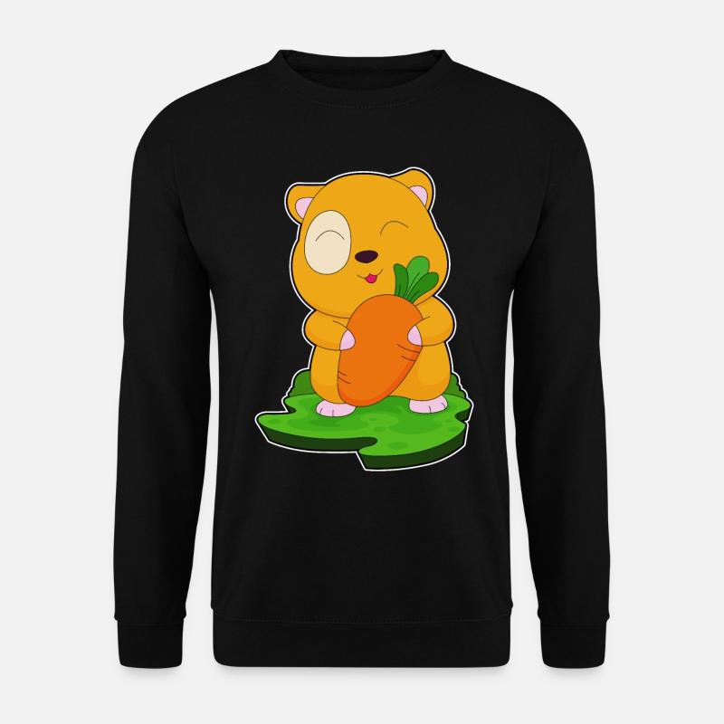 Hamster Carrot - Unisex Sweatshirt - black