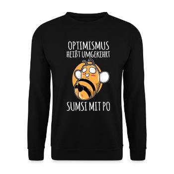Optimisme injuste Sumsi avec Po Bee Bee Bee - Sweat-shirt Unisexe - noir - Devant - Alina (178cm) & Michal (187cm)
