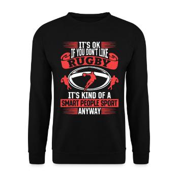 Rugby Game Rugby Quotes Rugby Saying - Unisex Sweatshirt - black - Front - Alina (178cm) & Michal (187cm)