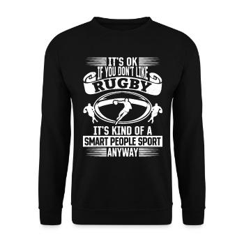 Rugby Season Rugby Saying Rugby Quotes - Unisex Sweatshirt - black - Front - Alina (178cm) & Michal (187cm)