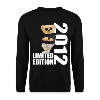 Limited Edition 2012 Bear Bears Birthday 2012 - Unisex Sweatshirt - black - Front - Alina (178cm) & Michal (187cm)