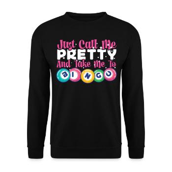 Fille de joueur de bingo Appelez-moi - Sweat-shirt Unisexe - noir - Devant - Alina (178cm) & Michal (187cm)