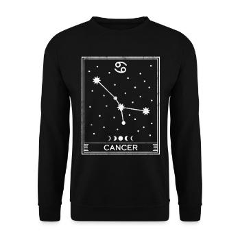 Krebs-Sternzeichen - Unisex Pullover - Schwarz - Vorne - Alina (178cm) & Michal (187cm)
