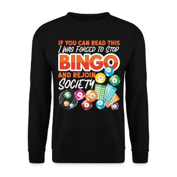 Bingo Player If You Can Read This - Unisex Sweatshirt - black - Front - Alina (178cm) & Michal (187cm)