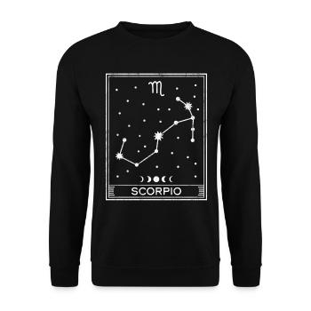 Scorpio Star Sign - Unisex Sweatshirt - black - Front - Alina (178cm) & Michal (187cm)