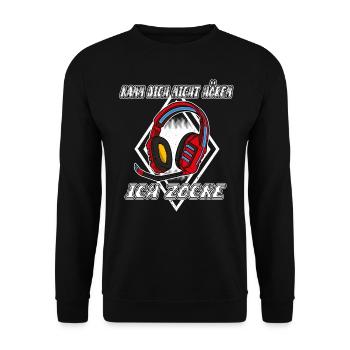 Je ne t’entends pas, je joue, je joue - Sweat-shirt Unisexe - noir - Devant - Alina (178cm) & Michal (187cm)