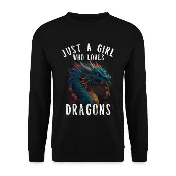 T-shirt Dragon Conte de fées Dragon Kanji japonais - Sweat-shirt Unisexe - noir - Devant - Alina (178cm) & Michal (187cm)